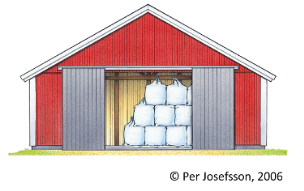 stoccaggio del concime in azienda agricola